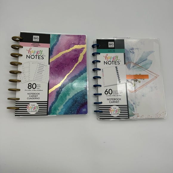 New. Set of 2 The Happy Planner Happy Notes Disc-Bound Notebooks - Picture 2 of 10